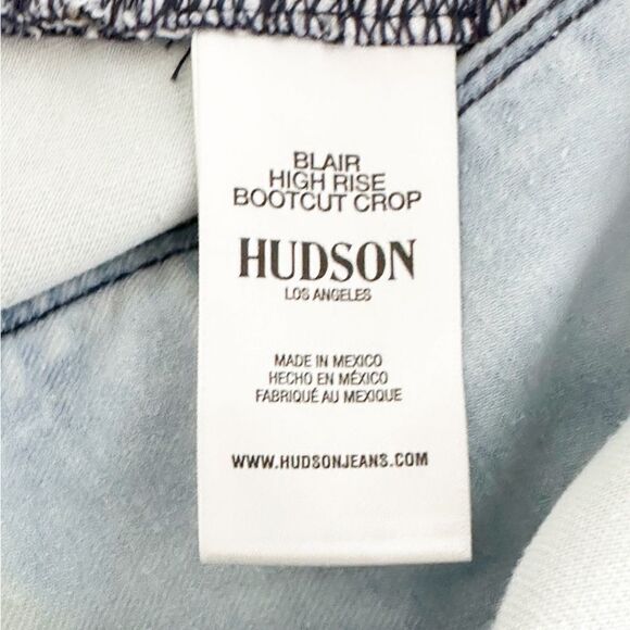 Hudson Blair High Rise Bootcut Crop Jeans Lightwash Size 32 - Picture 9 of 11